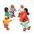 Glyaini 14 Pcs Wooden Dollhouse People Family Set with Movable Limbs, Mini People Figures for Doll House Play