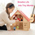 Glyaini 14 Pcs Wooden Dollhouse People Family Set with Movable Limbs, Mini People Figures for Doll House Play