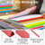 PATIKIL 50Pcs Binding Bars, 10mm Binding Bars Slide Grip 70 Sheets Capacity A4 Size Report Binder Presentation Binder for Report Cover Resume, Red