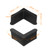 uxcell 10Pcs L Shape Leg Pads, 2" x 2"(50 x 50mm) Furniture Leg Cover Protectors L Shaped PVC Furniture Angle Iron Caps, Black