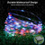 cshare Red White and Blue Solar Fairy Lights, Memorial Day Lights Waterproof Outdoor 39.4ft 120LED 8 Modes Memory Function Independence Day Memorial Day Decorations, CS-SL-5M