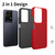 Mocotto for TCL K32/K33 5G 2025 Case with Tempered Glass Screen Protector,Dual Layer Heavy Duty Shockproof Protection (Red)