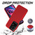 Mocotto for TCL K32/K33 5G 2025 Case with Tempered Glass Screen Protector,Dual Layer Heavy Duty Shockproof Protection (Red)