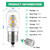 KEIVO LED Microwave Light Bulbs Under Hood, 3W 380LM, E17 LED Bulb Dimmable, Neutral White 4000K, 40W Equivalent LED Appliance Bulb for Over Stove, 2-Pack