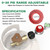 5FT 0-30 PSI Adjustable High Pressure Propane Regulator with Gauge 0~60PSI Gas Flow Indicator Stainless Propane QCC1 Hose with 3/8 Flare x 1/8 MNPT Fits for LP Gas Cooker, Burner, Turkey Fryer, Smoker