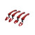 HUYILUN0104 Red 1 Lot 4 Doors Exterior Handle Outer Door Handle Compatible with Hyundai Sonata 2011 2012 2013 2014
