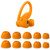 Geiomoo Silicone Ear Tips for Beats Powerbeats Pro 2, Replacement Eartips Earbuds Earpads (Orange,XS/S/M/L/XL)