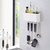 Yamazaki 4844 Magnetic Storage Box, Tower, Wide, White, Approx. W9.6 x D7.2 x H4.1 inches (W24.5 x D7.2 x H10.5 cm), Tower, Small Items, Includes Dividers, Hook Included