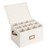 StorageWorks Stemware Storage Cases, Hard Shell Wine Glass Storage Box with Dividers for Glassware, Crystal, and China Holds 12 Standard Size Wine Glasses, 1 Pack, Beige