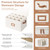 StorageWorks Stemware Storage Cases, Hard Shell Wine Glass Storage Box with Dividers for Glassware, Crystal, and China Holds 12 Standard Size Wine Glasses, 1 Pack, Beige