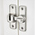 Wocoe Barn Door Latches,Silvery 90/180 Degree Gate Lock,Zinc Alloy Right Angle Door Lock Latch,Flip Gate Latches Hardware,Door Security Sliding Door Latch Lock for Cabinets