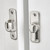 Wocoe Barn Door Latches,Silvery 90/180 Degree Gate Lock,Zinc Alloy Right Angle Door Lock Latch,Flip Gate Latches Hardware,Door Security Sliding Door Latch Lock for Cabinets