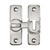 Wocoe Barn Door Latches,Silvery 90/180 Degree Gate Lock,Zinc Alloy Right Angle Door Lock Latch,Flip Gate Latches Hardware,Door Security Sliding Door Latch Lock for Cabinets