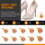 Rustark 30 Pairs High Heel Replacement Tips U Shaped Heel Repair Caps, Shoes Heel Replacement Tips Pin High Heel Repair Tool for Repairing High Heel Shoes
