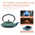 27.1oz Small Cast Iron Teapot,SECHUDO Tea Kettle Coated with Enameled Interior for Stovetop Safe, Japanese Style Cast Iron Teapot with Stainless Steel Infuser for Loose Tea,Flat Pattern(800ml)