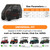 Heavy Duty Golf Cart Cover for 4+2/6 Passengers with Orange Reflective Strips, Universal Golf Cart Covers for EZGO Club Car Yamaha Waterproof All Weather Dust Sun UV Protection with Storage Bag