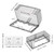 SEWACC Waterproof Outlet Cover Box 2-Gang Adhesive Electrical Socket Protector Weatherproof Splash Guard for Bathroom and Outdoor Use