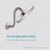 OFFO Shower Head Extension Arm 8 in, Brushed Nickel S Shaped Shower Arm with Flange High Rise Goose Neck Shower Extension