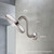 OFFO Shower Head Extension Arm 8 in, Brushed Nickel S Shaped Shower Arm with Flange High Rise Goose Neck Shower Extension