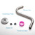 OFFO Shower Head Extension Arm 8 in, Brushed Nickel S Shaped Shower Arm with Flange High Rise Goose Neck Shower Extension
