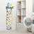 TJ.MOREE Ironing Board Hanger Wall Mount with Large Storage Wooden Base Basket and Removable Hooks (Black) For Laundry Room