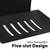 2 Pack Soap Holder for Shower Wall, 5 Slot Self-Adhesive Soap Dish for Shower, Wall Mounted Shower Soap Holder Dishes for Bathroom, Stainless Steel Soap Tray Black