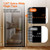 BFNN Cat Screen Door, Extra Tall Cat-Proof Mesh Gate, Fit Door Size 34'' x 82.5'', Anti Scratch Mesh with Zipper Closure, for Living Room, Kitchen, Bedroom (Black)