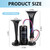 FARBIN Black Air Horn for Truck Train Horn for Car Loud Car Horn with Button Truck Horns with Compressor 12v Airhorns Horns Loud Dual Trumpet