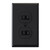 ELEGRP Double Toggle Light Switch, Two Single Pole Electrical Dual Light Switch, 15A, 120V, in-wall On/Off Switch, Self-grounding, Wall Plate is Included, UL Listed (1 Pack, Glossy Black)