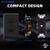 ELEGRP Double Toggle Light Switch, Two Single Pole Electrical Dual Light Switch, 15A, 120V, in-wall On/Off Switch, Self-grounding, Wall Plate is Included, UL Listed (1 Pack, Glossy Black)