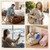 ericotry 6PCS 10ml/0.34oz Empty Glass Refillable Nasal Spray Bottles Fine Mist Sprayers Makeup Water Travel Containers Jars For Essential Oils Applications Perfume Bottles Sold Empty (Blue)