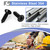 Mellewell #12 x 1-1/2" (50 PCS) Flat Head Sheet Metal Screws Wood Screws, Black Finish Stainless Steel 18-8, Self Tapping Screws