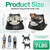 YUDODO Teacup Dog Car Seat – Designed for Tiny Dogs up to 7 lbs – Luxurious Vegan Leather Booster Seat for Chihuahua & Yorkie with Safety Belt & Soft Cushion, Black