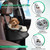 YUDODO Teacup Dog Car Seat – Designed for Tiny Dogs up to 7 lbs – Luxurious Vegan Leather Booster Seat for Chihuahua & Yorkie with Safety Belt & Soft Cushion, Black