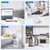 Vagueior Recessed Floor Outlet 1-Gang with 4.8A USB A+Type C Port, 20 Amp TR Receptacles Round Hidden Outlet Kit Electrical Waterproof Cover Box for Home Renovation, ETL Certified, Silver