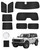 8PCS Window Shades for Ford Bronco(2021-2025) Accessories – Full Coverage Sun Shade for Side Windows, Rear Triangular & Windshield – UV Protection & Privacy for Camping, Napping, Relaxing