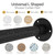 Yampos Diamond Shaped Corner Shower Curtain Rod, [Both Sides: 22"-34.8", Middle: 28"-43.7"] Adjustable Heavy Duty Angled Shower Curtain Pole for Bathroom with 12 Hooks & Ceiling Support - Matte Black