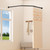 Yampos Diamond Shaped Corner Shower Curtain Rod, [Both Sides: 22"-34.8", Middle: 28"-43.7"] Adjustable Heavy Duty Angled Shower Curtain Pole for Bathroom with 12 Hooks & Ceiling Support - Matte Black