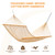 Lazy Daze Hammocks Double Rope Hammock, 2 Person Traditional Outdoor Hand Woven Cotton Rope Hammock with Spreader Bar, Carabiners, Tree Straps, Chains for Patio Yard - Max 450 Lbs, Tan
