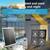 HNRLOY Solar Exhaust Fan for Greenhouse, Solar Chicken Coop Fan with 25W Solar Panel & 4 Pcs High-Speed Brushless DC Ventilation Fans for Shed,Attics,Barns,Dog Houses with 6000mAh Battery