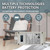 HNRLOY Solar Exhaust Fan for Greenhouse, Solar Chicken Coop Fan with 25W Solar Panel & 4 Pcs High-Speed Brushless DC Ventilation Fans for Shed,Attics,Barns,Dog Houses with 6000mAh Battery