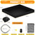 Tottist Upgraded Portable Shower Pan 41"x41"x5" - Heavy-Duty Non-Slip Base with Drain Hole & Mesh Storage Bag | Collapsible Camp Shower Tray for RV, Beach, Glamping | Leakproof Outdoor Bath Floor