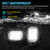 4Pods All Pure White LED Rock Lights Full Kit Plug and Play & Pre Wired 6500K with Switch Wiring Harness Extension Fuse, 60Chip Waterproof Bright Underglow 12V for UTV ATV Offroad RZR Four Wheeler SXS