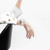 Ceramic Watch Band Universal strap with Quick Release Pins Butterfly Buckle Deployment Clasp Bracelet (20mm, A - White)