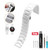 Ceramic Watch Band Universal strap with Quick Release Pins Butterfly Buckle Deployment Clasp Bracelet (20mm, A - White)