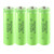 GENYESTAR AA Rechargeable Batteries NIMH 1.2V 2200mAh Double A Battery High Capacity Pre-Charged Low Self Discharge for Solar Lights Toys Household Devices TV Remote, 4 Pack
