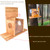 ChezMax Squirrel Feeder with Auto Water Bottle for Outside Winter, Wooden Sturdy Squirrel House with Corn Cob Holder, Hanging Chipmunk Feeding Box Stations, Easy to Fill with Removable Front Panel