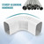 VYH Downspout Gutter Elbows （Positive Elbow，3"x4" 90 Degrees Style A Gutter Elbow, Downspout Elbow, Roofing Gutter Downspout Elbows, Style A (White)