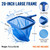STARGOODS 20" Pool Skimmer Net - Heavy-Capacity Deep Bag Leaf Rake for Inground & Above Ground Pools - Fine Mesh Catches Leaves, Pet Hair & Debris - Pool-Safe Rounded Edges - Fits Standard Poles, Blue