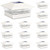 Solar Post Cap Lights Outdoor 12pack, Waterproof Fence Post Lights with 16 Ultra Bright LEDs Fit 4x4/5x5/6x6 Wood/Vinyl Posts, White Deck Post Lights with Warm/Cool White for Garden Patio Porch Yard